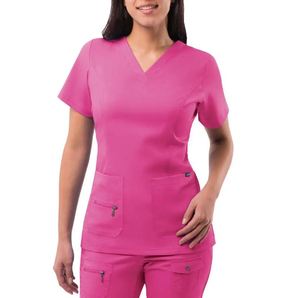 Wholesale Beauty Salon <b>Scrubs</b> Nurse Uniforms Short Sleeve Top Joggers Stretch Slim Fit Breathable Comfortable Customized Color - Product Image 3