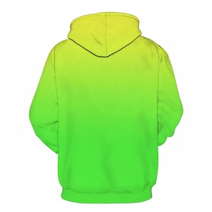 Men's Gradient Color Hooded Sweatshirt Regular Fit Casual Spring Wear 100% Polyester Knitted Breathable Pocket Design 2027 - Product Image 3
