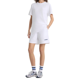 Custom Women's Heritage Serif Gym Shorts Premium Cotton Jersey Athletic Training Medium Weight 260 GSM Elastic Waistband Soft - Product Image 6