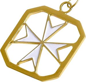 Collier de l'Ordre de Malte - Bijou de col blanc et or, un élément de la franc-maçonnerie très prisé par les membres. - Product Image 6