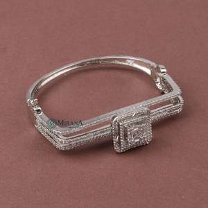 Square Topped Classic Bangle Bracelet for Wedding Gift Party Anniversary - Product Image 5