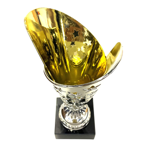 Copa de Trofeo Plateada con Elegante Premio Deportivo Dorado para Campeonatos, Competiciones Escolares, Eventos de Equipo y Reconocimiento - Product Image 5