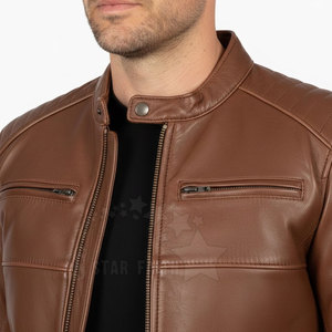 Nueva Chaqueta de Motociclista Personalizada de Invierno con Cuello Alto de Piel de Vaca, Logotipo Frontal, Impermeable, Transpirable, Ecológica y de Alta Calidad en Venta - Product Image 4