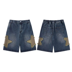 High Quality Customized Plain Breathable Quick Dry Nylon/Cotton Straight Distressed Carpenter Denim Blank Washed Summer Casual - Product Image 1