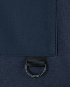 Sudadera de Cuello Redondo Azul Marino para Hombre con Bolsillo en el Pecho, Corte Regular, Estilo Casual, Color Sólido, Tejido de Felpa Francesa - Product Image 6