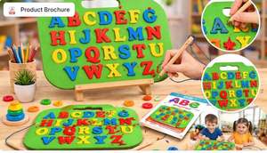 Rompecabezas de Letras Inglesas de Madera, Juguete Educativo Temprano, Rompecabezas de Aprendizaje del Alfabeto Inglés para Niños Preescolares - Product Image 2