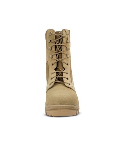 Bottes de travail tactiques pour hommes, en daim brun, hautes, pour la randonnée, bottes de sécurité pour l'extérieur, style à lacets, chaussures durables antidérapantes - Product Image 2