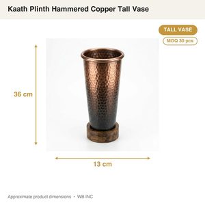 Handmade 13 cm Tall <b>Vase</b> Graded Antique <b>Copper</b> Home Decor Hotel Iron Kaath Plinth Hammered <b>Copper</b> Colorful <b>Copper</b> Decorative - Product Image 4