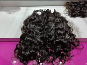 Extensiones de Cabello Humano Rizado Natural Indio Remy, Mechones de Cabello Virgen con Doble Trama y Puntas Dobles - Product Image 1