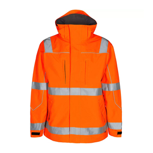 Veste de pluie thermique réfléchissante à haute visibilité, imperméable et uniforme de sécurité pour le travail en extérieur, logo et taille personnalisés - Product Image 1