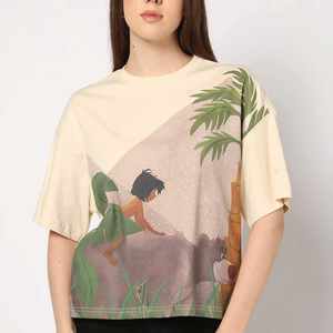 T-shirt oversize uni pour femme, manches courtes, décontracté, printemps, coton, coupe classique, écologique, séchage rapide, respirant, haut tendance - Product Image 1