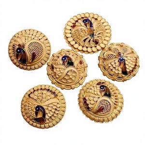 Collar de templo tradicional con trabajo Nakshi, acabado en oro antiguo, con incrustaciones de piedra Kemp, conjunto de joyería étnica nupcial para boda. - Product Image 1