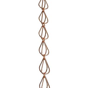 Cadena de lluvia metálica práctica para una fácil instalación en el jardín del hogar con material duradero y aspecto decorativo - Product Image 1