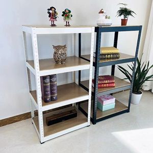 Scaffali portaoggetti in metallo bianco regolabili a 4 piani 23.6 \ "X 15.7 \" X 47.2 \ "per Garage per cucina magazzino - Product Image 3