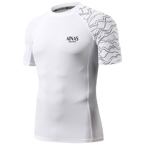 T-shirts de compression modernes en maille, technologie de séchage rapide, légers et confortables, adaptés aux athlètes et à l'entraînement quotidien - Product Image 2