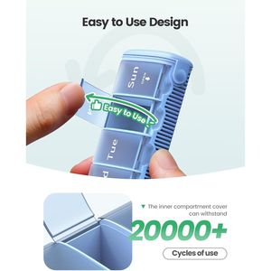 Organizzatore Settimanale di Pillole da Viaggio Ideer, Portatile, 7 Giorni, con Design a Cassetto, Piccola Scatola Contenitore per Medicinali - Product Image 3