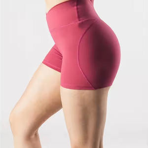 Shorts para mujer, shorts de yoga 2 en 1, diseño sublimado con estampado floral, secado rápido, poliéster, venta al por mayor de fábrica. - Product Image 2