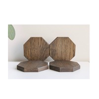 Ensemble de sous-verres en bois exclusif et durable, faits à la main, en bois massif, style vintage, accessoires de boisson personnalisables pour tables basses et tables à manger