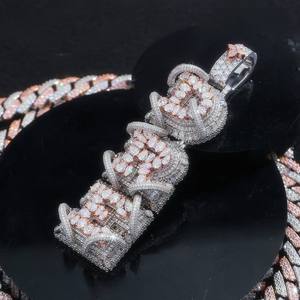 จี้ห้อยคอทรงวงกลมประดับเพชรโมอิสซาไนต์ VVS ขนาด 2.5 นิ้ว แบบฝังกรงเล็บ เงินแท้ 925 ชุบโรเดียม สไตล์ฮิปฮอป ดีไซน์เฉพาะตัว - Product Image 2