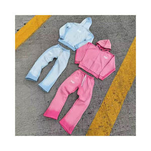 Custom 100% Cotton Fleece <b>Tracksuits</b> for Streetwear Brands Heavyweight Unisex Hoodie and Jogger Set for Bulk Logo Printing - Product Image 6