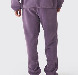 Pantalon de survêtement décontracté pour homme en laine vintage, taille mi-haute, coupe droite, avec cordon de serrage et poches latérales, idéal pour l'automne - Product Image 4