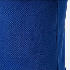 Polo à manches courtes bleu pour homme avec fermeture éclair, logo brodé, décontracté, respirant, coupe classique, design en jersey tricoté - Product Image 5