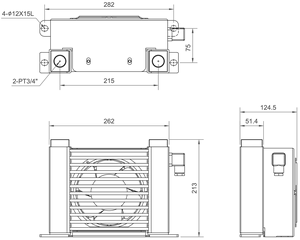 Système de refroidissement hydraulique taïwanais TL2-15, échangeur de chaleur à plaques et ailettes en aluminium refroidi par air, longue durée de vie, multi-tension, OEM/ODM - Product Image 2