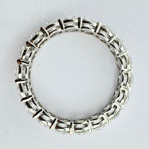 Bague éternité en platine PT950 avec diamants de laboratoire taille ronde 2,88 carats – Bijou de luxe pour mariage - Product Image 3