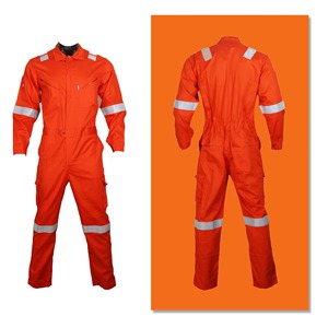 Combinaison de travail haute visibilité orange pour homme, réfléchissante, en polyester - Product Image 6