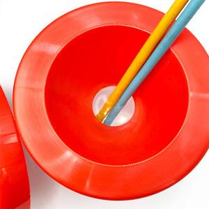 Lot de 10 Laveurs de pinceaux en plastique colorés, légers et faciles à nettoyer, avec couvercles colorés, pour la maternelle, à partir de 4 ans, fournitures artistiques - Product Image 3
