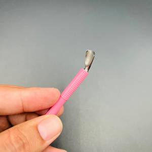 Professional Stainless Steel Double Ended Cuticle Pusher Cuticle Remover <b>Tool</b> with Pink Handle Nail Cleaner Manicure <b>Pedicure</b> - Product Image 6