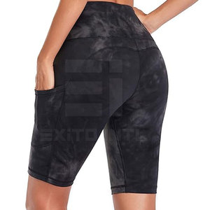 Shorts de yoga respirants à compression, taille haute, sans couture, en spandex/nylon, pour femmes, pour la gym et le fitness - Product Image 5