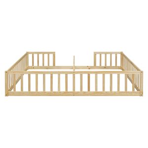 Letto a castello doppio con sponde di protezione, colore naturale, senza porta - Product Image 5