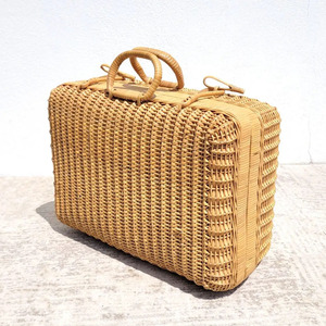 Bolsa de almacenamiento rectangular para artículos de viaje, cesta de equipaje de alta calidad, maleta de ratán. - Product Image 2