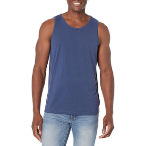 Wholesale 100% Cotton Rib <b>Tank</b> <b>Top</b> Longline Casual <b>White</b> Singlet with Pocket Breathable Washed Knitted Technique - Product Image 1