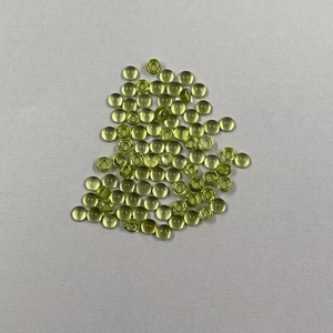 4mm Natural Peridot Round Cabochon Loose Gemstone Trending Wholesale Price Green Peridot Stone For <b>Ring</b> Pendant Jewelry Making - Product Image 1