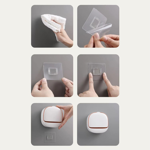 Jabonera de Pared para Baño, Diseño Nuevo, Montaje sin Perforaciones, Drenaje, Profesional, de Alta Calidad - Product Image 6