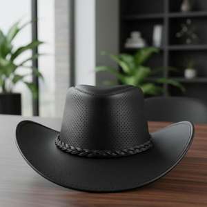 Sombreros y Gorras Vaqueras de Cuero Genuino Hechos a Mano, Precio de Fábrica, Estilo Europeo, Sombrero Líder en Ventas, Sombrero de Cuero Personalizado con Marca - Product Image 3