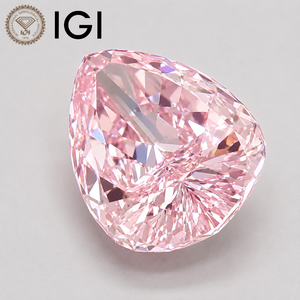 Diamant rose vif fantaisie taille poire, cultivé en laboratoire, certifié IGI, excellente qualité VVS2, pierre libre pour la fabrication de bijoux - Product Image 4