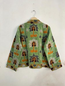 Chaqueta de Invierno Unisex de Algodón y Terciopelo con Bordado Suzani, Estilo Bohemio Hippie Indio, para Compra al por Mayor - Product Image 2