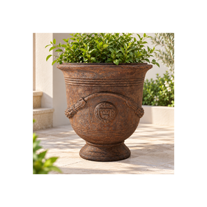 Pot de fleurs décoratif classique en fibre de verre léger, urne pour extérieur, jardin, conteneur pour fleurs, services OEM ODM sur mesure - Product Image 1