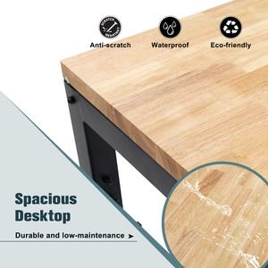 48-Inch Heavy Duty <b>Adjustable</b> Woodworking Workbench Rubber Wood Shop <b>Table</b> 2000 Lbs Capacity 2000 Lbs Capacity Hardwood Benches - Product Image 6