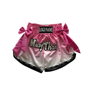 Wholesale Custom Printed Martial Arts Apparel Low MOQ Supplier Mauy Thai Short Double-<b>layer</b> Breathable Mesh Gym Shorts - Product Image 5