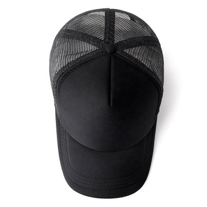 High Quality Manufacturers Oem Sports Caps Custom logo 3d Embroidery 5 Panel Blank Mesh Cap Print logo Trucker Hats - Product Image 3