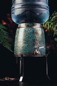 Hand Hammered <b>Copper</b> Drinking Water Vessel with Handmade Vintage Finish Water Storage Container Ayurvedic <b>Copper</b> Pot - Product Image 6