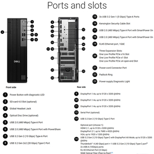 Computer Desktop <span class=keywords><strong>Dell</strong></span> Pro Slim Plus QBS1250 Originale con 8GB RAM e 512GB SSD per Ufficio - Product Image 3