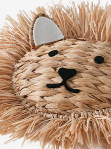 Décoration créative en forme de crinière de lion tressée en jacinthe d'eau, matériau écologique pour la décoration de chambre d'enfant, art esthétique pour enfants. - Product Image 4