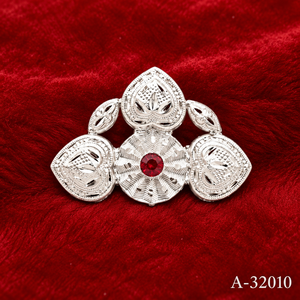 MOLL JEWELLERS Broches con forma de flor chapados en oro con incrustaciones de circonita cúbica A-32006 Regalo de joyería unisex - Product Image 5