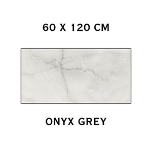 กระเบื้องพอร์ซเลนสีเทาออนิกซ์ 60x120 ซม. ผิวมันเงา สำหรับปูพื้นและผนังภายใน ดีไซน์มินิมอล ลายหินเลียนแบบ - Product Image 1