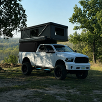 Camper de camionnette robuste en aluminium à coque rigide avec toit relevable pour Ram 1500 2500 Dodge, avec auvent intégré